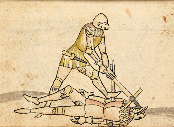 People in medieval art really didn't mind getting killed.