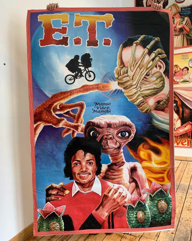 Hand drawn movie poster from Ghana.