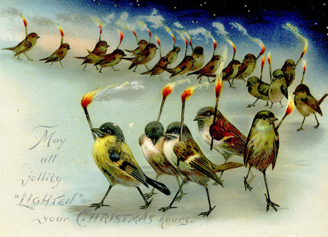Christmas card from the Victorian era.
