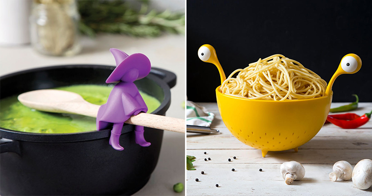 OTOTO The Nessie Family - Pack of 3 Tea Infuser, Soup Ladle, and Colander -  Cute Kitchen Accessories, Cooking Gifts, Funny Kitchen Gadgets, Kitchen