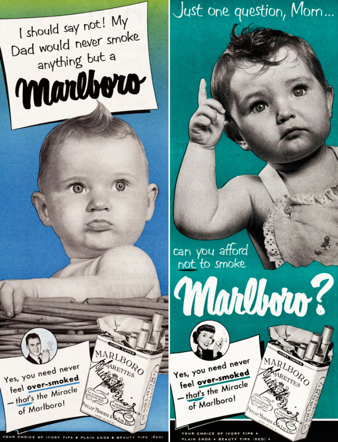 Crazy vintage tobacco ads.