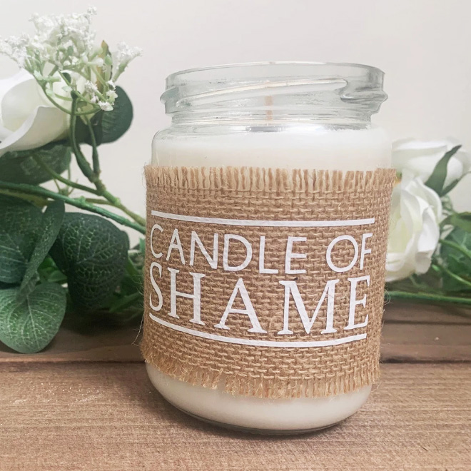 Candle of shame.
