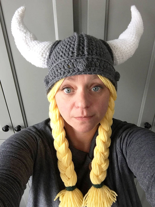 Women's viking hat.