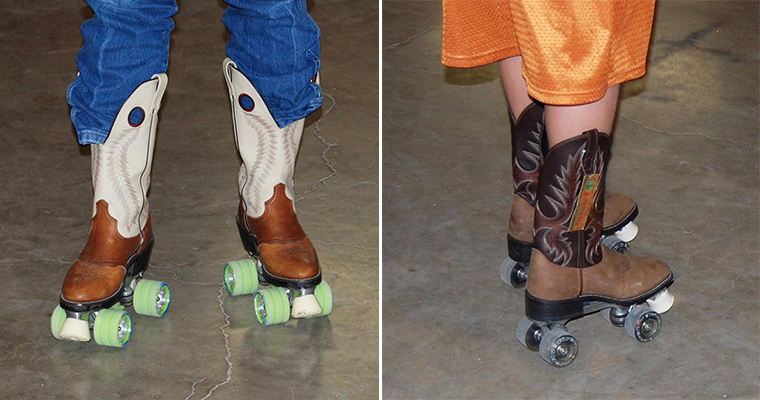 roller skate cowboy boots