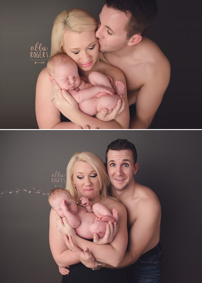 Newborn photoshoot fail.