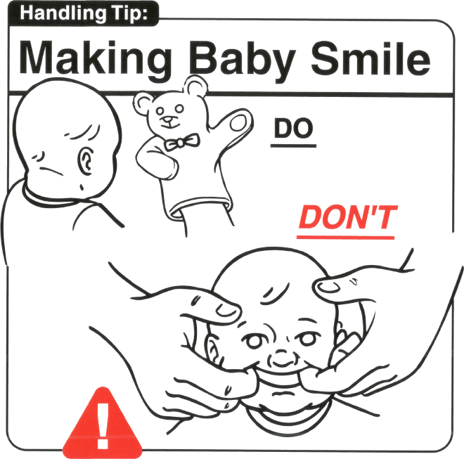 Making baby smile.