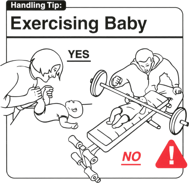 Exercising baby.