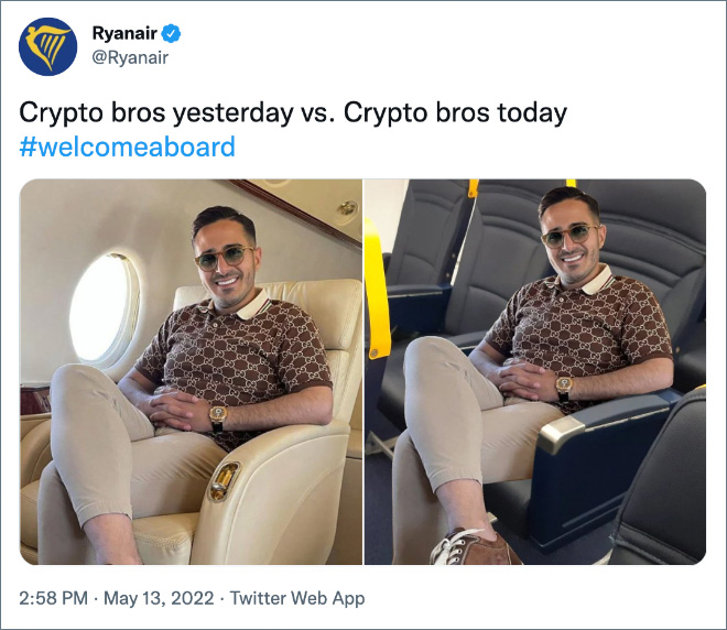 Crypto bros yesterday vs. Crypto bros today