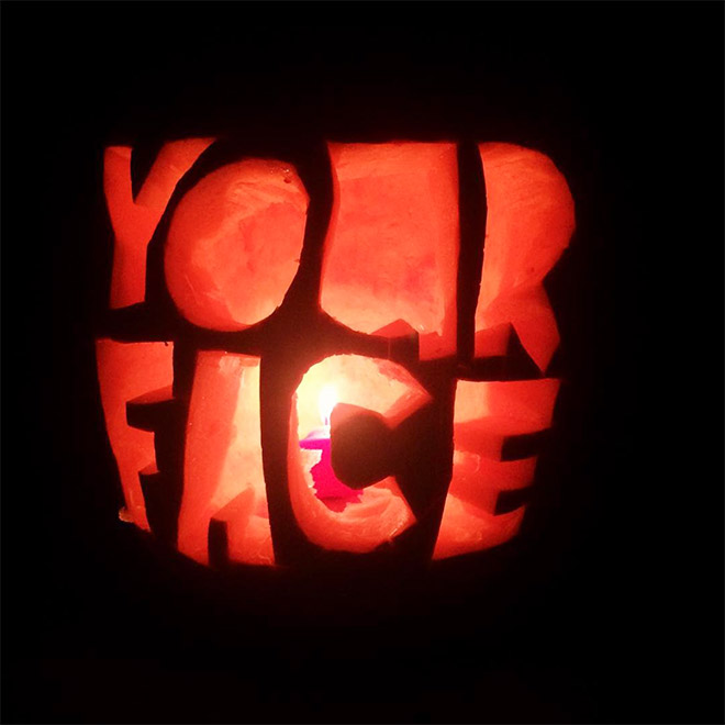 Scary Halloween pumpkin.