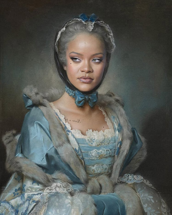 When celebrity turns into a classical painting...