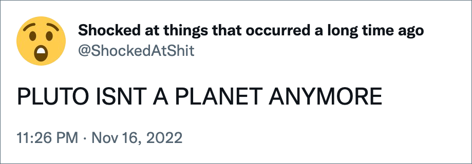 PLUTO ISNT A PLANET ANYMORE