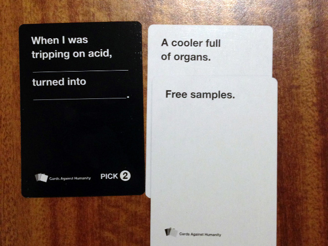 Funny "Cards Against Humanity" answer.