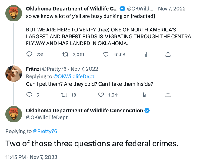 Two of those three questions are federal crimes.