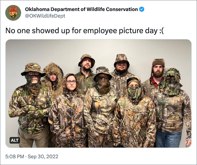 No one showed up for employee picture day :(