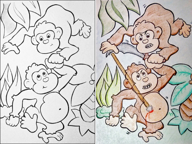 When adults do children's coloring books...