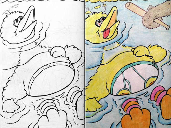 When adults do children's coloring books...