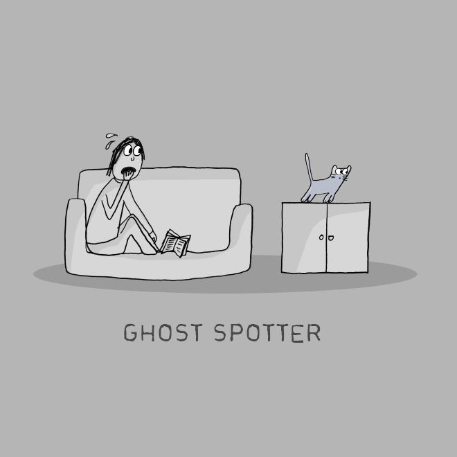 Important cat job: ghost spotter.