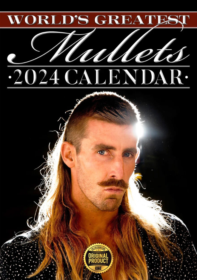 "2024 World's Greatest Mullets" calendar.