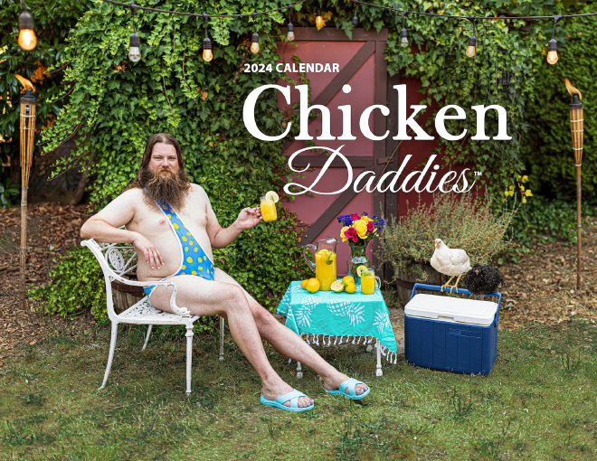 Chicken Daddies 2024 calendar cover.