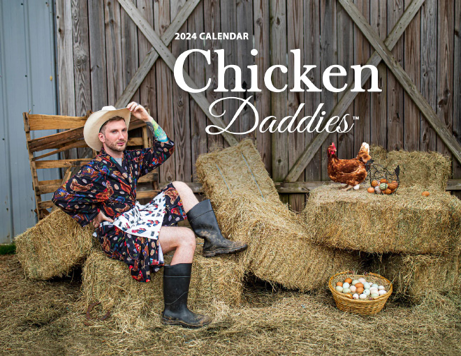 Chicken Daddies 2024 calendar cover.
