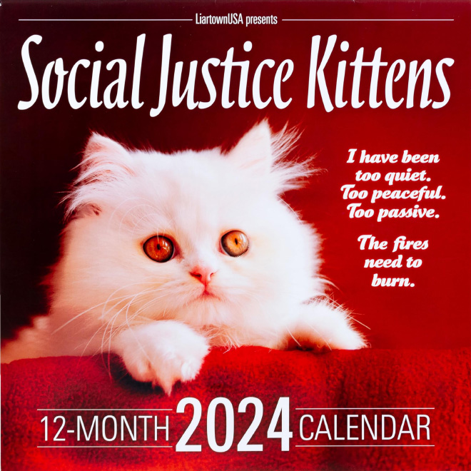 Social Justice Kittens calendar for 2024.