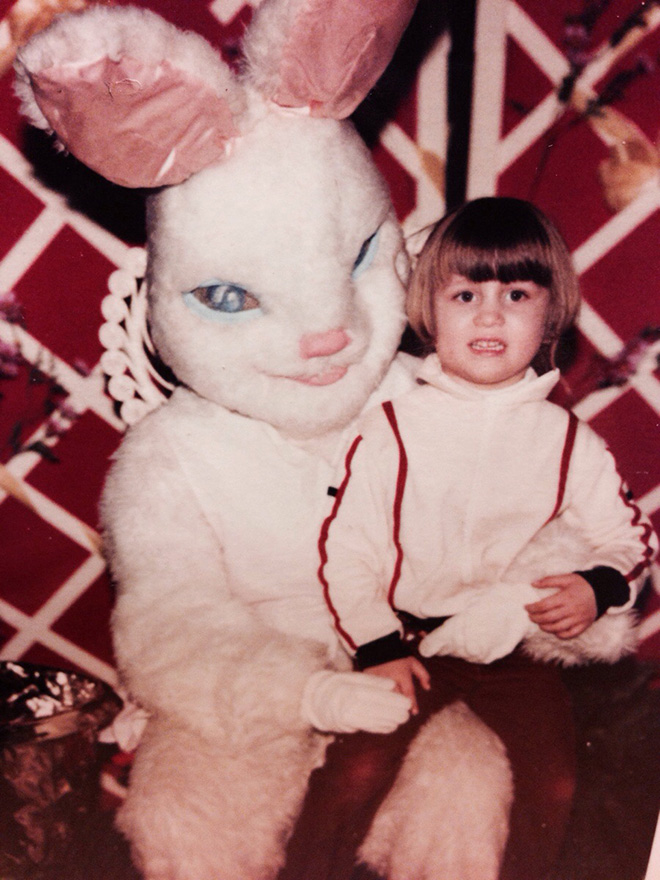 Creepy Easter bunny that will give you nightmares.