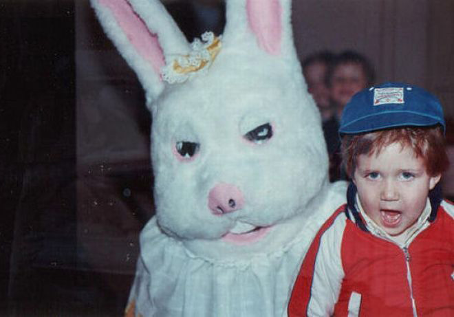 Creepy Easter bunny that will give you nightmares.
